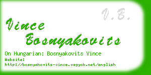 vince bosnyakovits business card